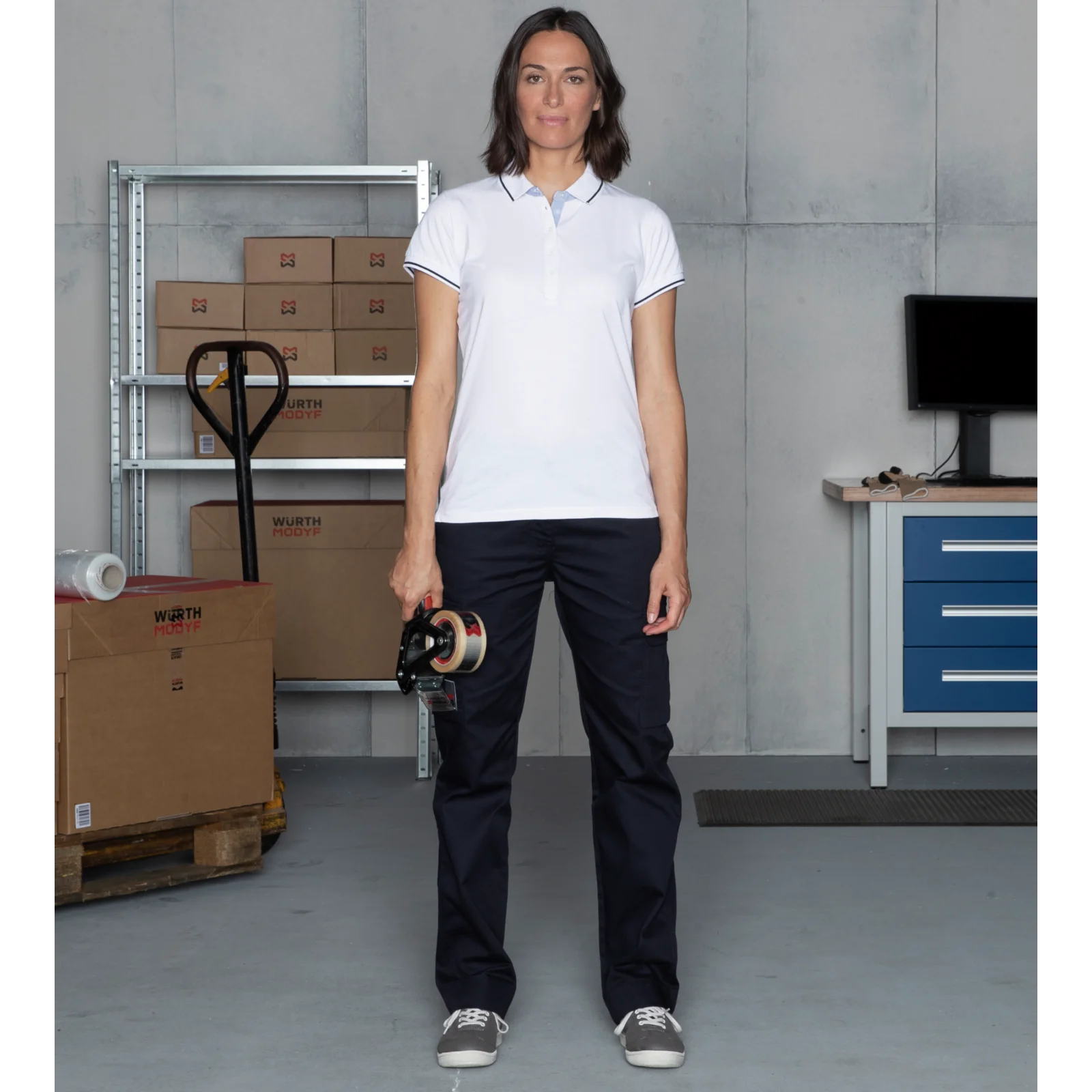 Pantalone Da Lavoro WÜRTH MODYF Classic Donna | Blu Con Elastico E Bottoni Antigraffio OEKO-TEX
