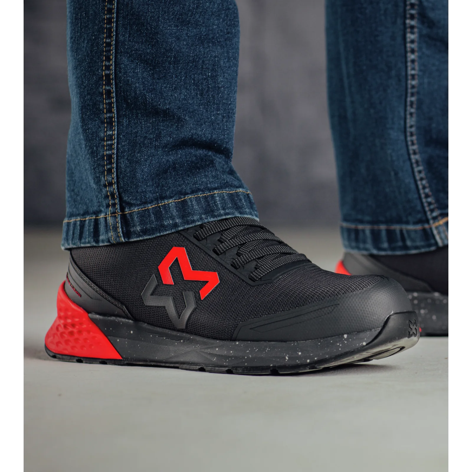 Scarpe Antinfortunistiche S1 PROCERA Texo-Fly Uomo | Leggere Con Puntale Acciaio, Antiscivolo, Colori Grigio/Blu/Rosso, Taglie 39-47