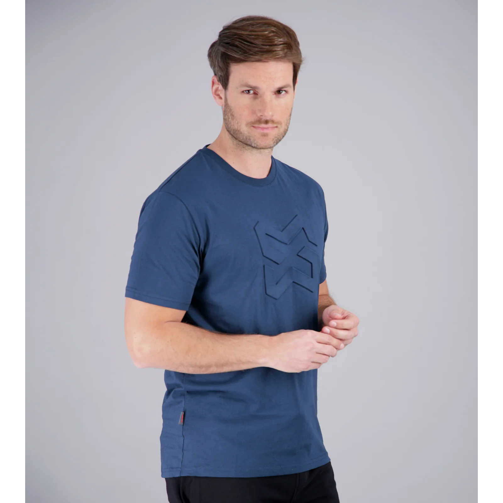 Bershka - Felpa blu navy con scritta Champs-Elysees Paris