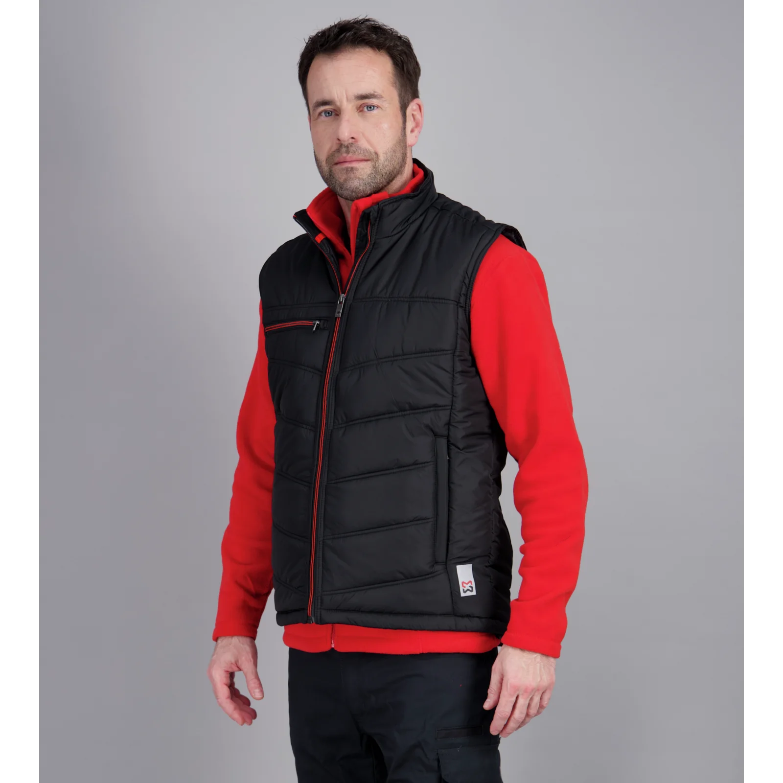 Craftland Gilet HANDELOH - 1866 - Nero - Nero/Rosso, S