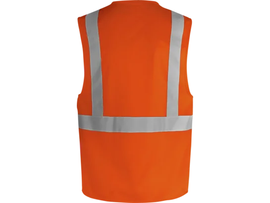 GILET A.V. ARANCIO CON BANDE RIFR. EN 20471 - ALTA VISIBILITA' - Li.Bo - Foto 6