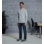 Langarm Polo Job+ grau