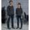 Damen Pullover V-Neck grau