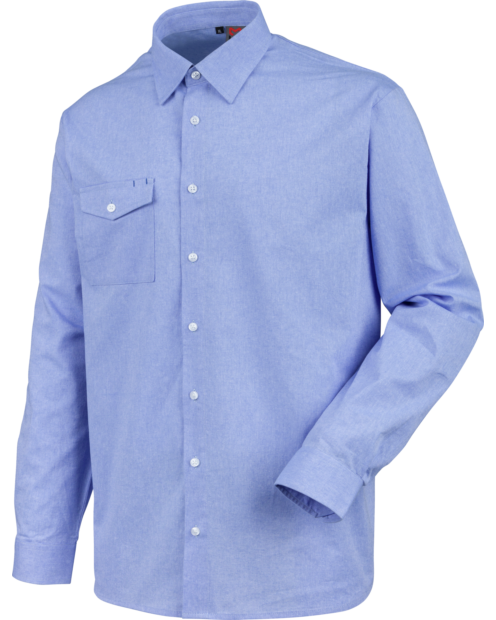 Camicia manica lunga in tessuto Chambray