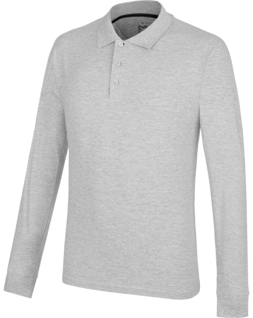 Langarm Polo Job+ grau