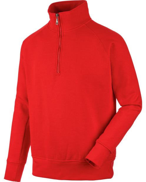 Arbeitspullover Job+ 1/2 Zip rot