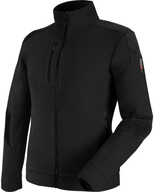 Funktionelle Arbeitsjacke, hautfreundliche Arbeitsjacke, Arbeitsjacke aus Fleece, Arbeitsjacke OEKO-TEX, Arbeitsjacke schwarz, funktionelle Fleecejacke, Fleecejacke für Handwerker