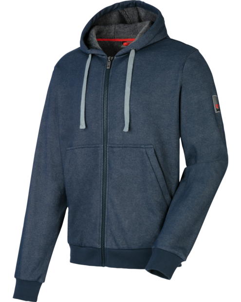 Felpa Denim con cappuccio blu