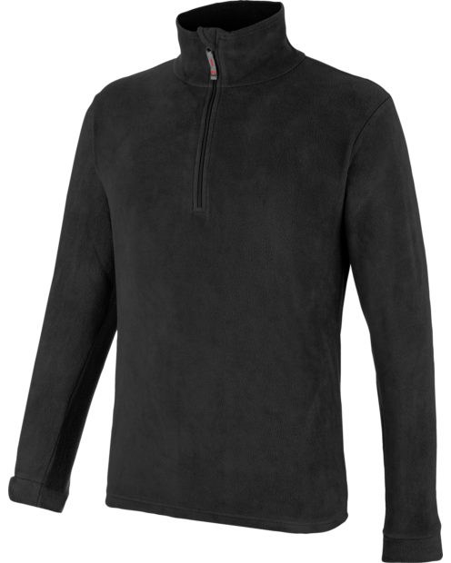 Mikrofleece Halfzip Job+ schwarz