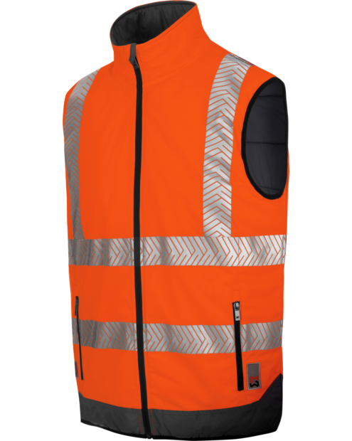 Gilet reversibile alta visibilità Fluo arancione fluo