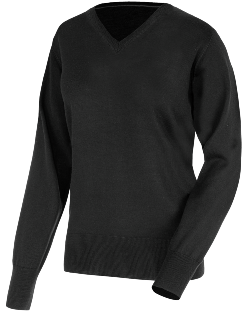 Damen Pullover V-Neck schwarz