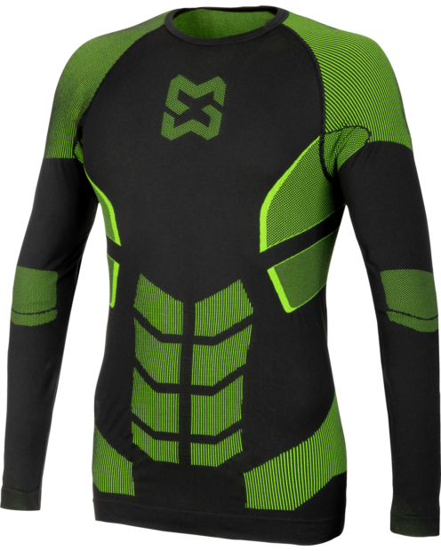 Maglia termica a manica lunga Sportive nera lime