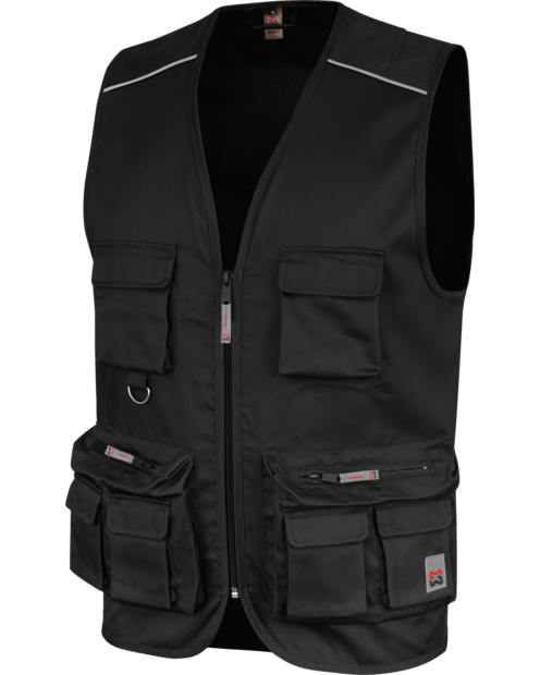 Gilet da lavoro Multipocket Summer nero